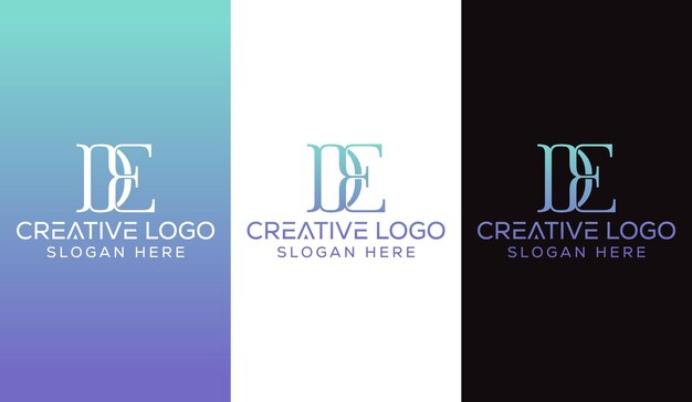 Letra inicial DE Logo Design Monogram Creative Modern Sign Symbol Icon