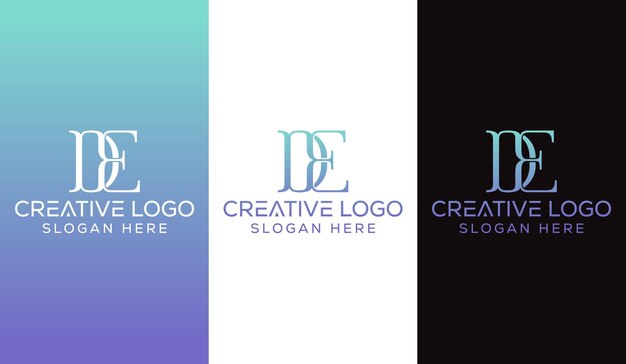 Vector letra inicial de logo design monogram creative modern sign symbol icon