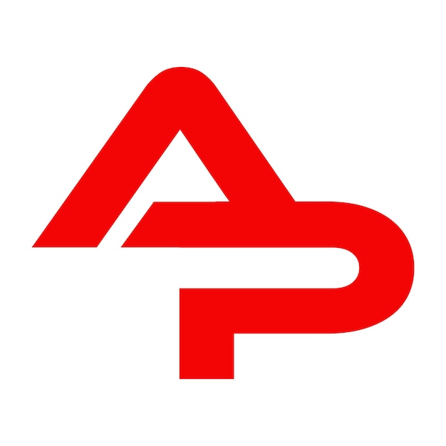 Letra inicial del logotipo AP Ilustración del icono vectorial