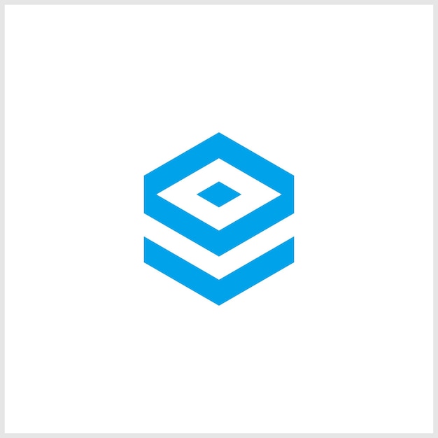 la letra inicial del logotipo LO OL forma de polígono