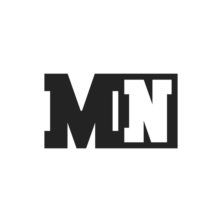 Vector la letra inicial del logotipo de mn