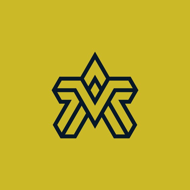Letra inicial logotipo del monograma VA o AV