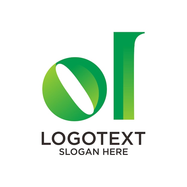 una letra inicial del logotipo OL