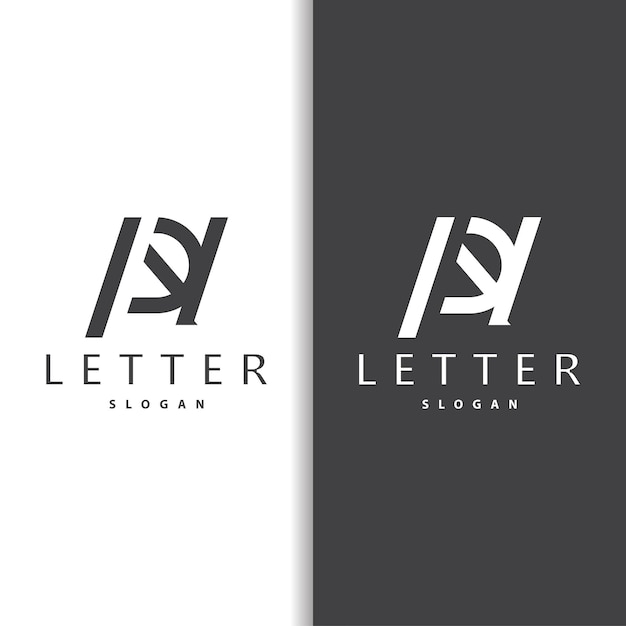 La letra inicial del logotipo PN Moderno y lujoso Vector Minimalista Plantilla del logotipo NP