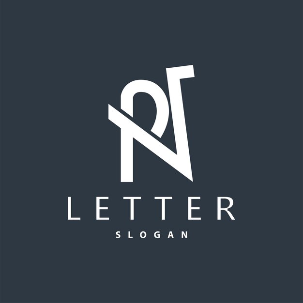 La letra inicial del logotipo PN Moderno y lujoso Vector Minimalista Plantilla del logotipo NP