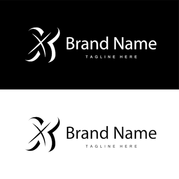 la letra inicial del logotipo X con un concepto de diseño de letras del alfabeto simple y minimalista