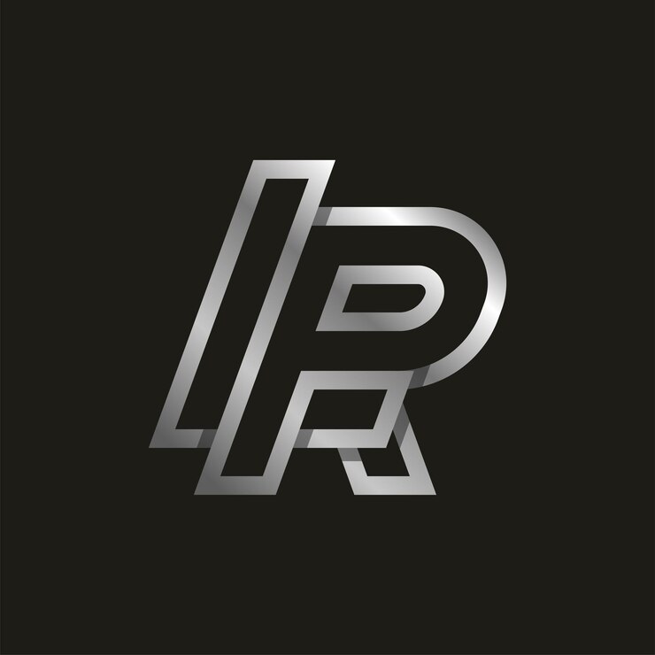 Vector la letra inicial lr o el logotipo rl monograma la letra l del logotipo con la combinación de r plantilla de diseño del logotipo