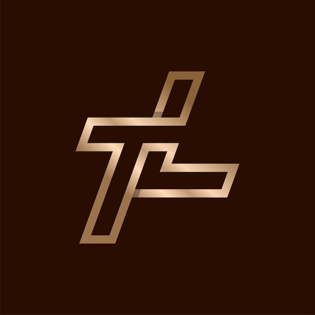 La letra inicial LT o TL Logo Monograma La letra L del logotipo con la combinación de T