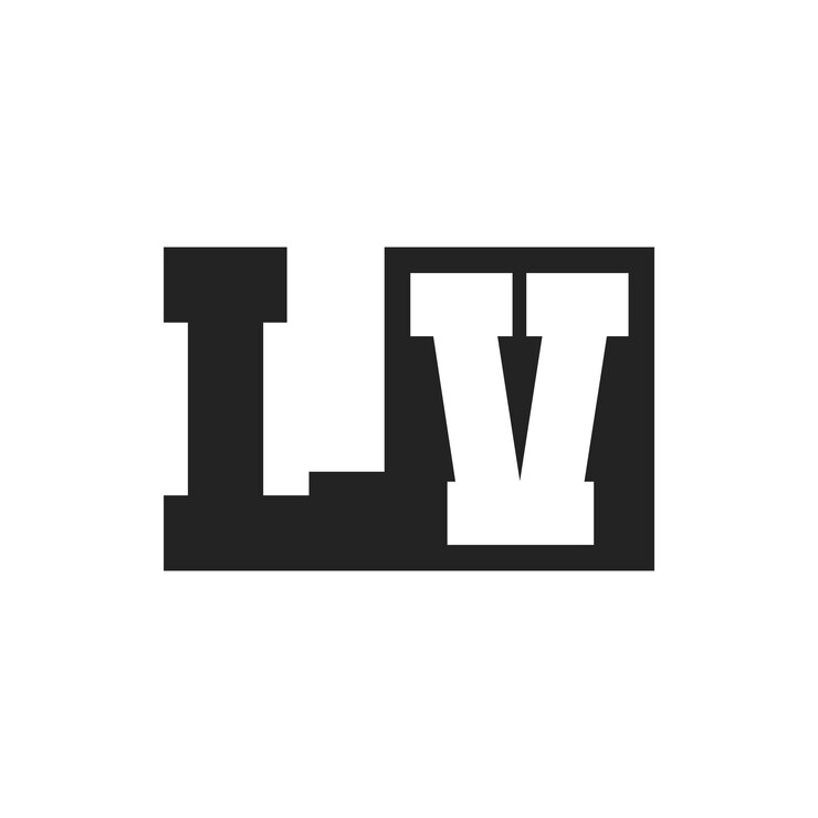 Vector la letra inicial lv el diseño del logotipo la plantilla lv el logotipo
