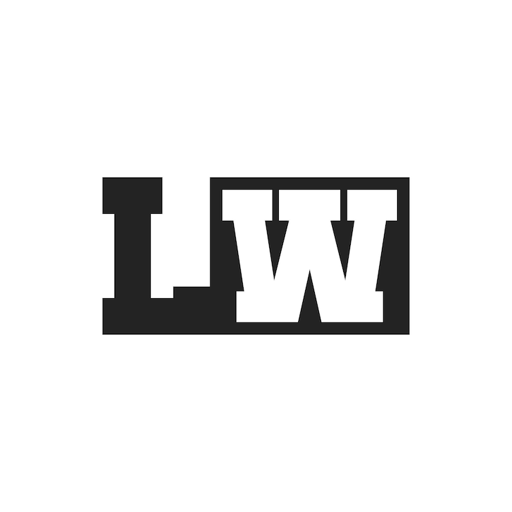 Vector la letra inicial lw diseño de logotipo plantilla lw logotipo