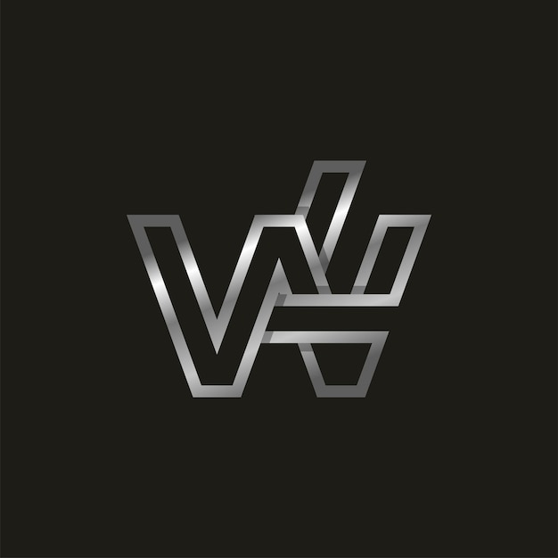 La letra inicial LW o WL Logo Monograma La letra L del logotipo con combinación de W