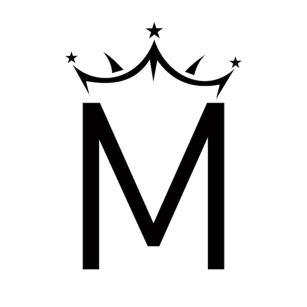 Letra inicial M Corona Logotipo para belleza y moda Símbolo de logotipo Signo vectorial