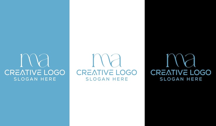Vector letra inicial ma logo design creative modern symbol icon