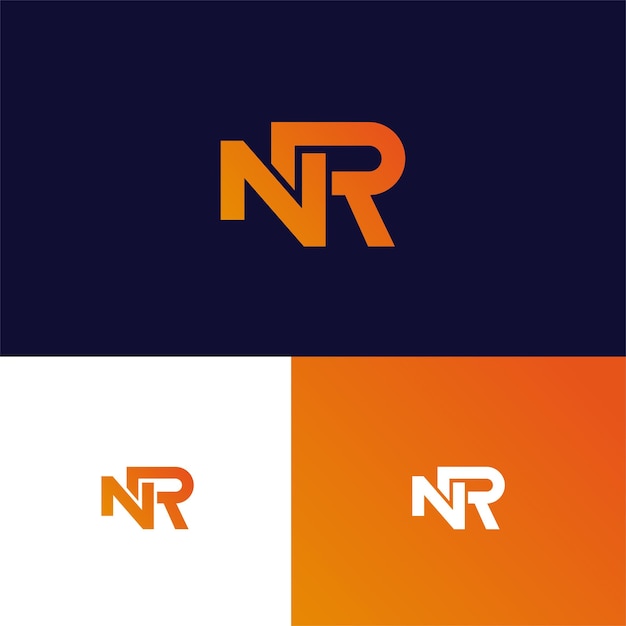 La letra inicial moderna NR RN o el icono del logotipo NR vector de plantilla de diseño Icono del alfabeto basado en inicial