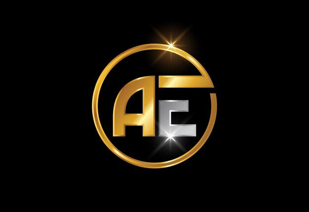 Letra inicial del monograma AE diseño de logotipo gráfico vectorial símbolo del alfabeto para empresas corporativas
