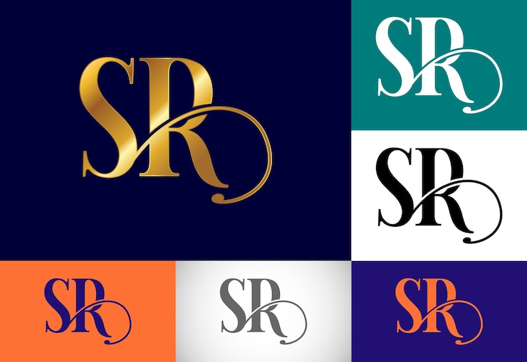 Vector letra inicial del monograma sr logo design vector graphic alphabet symbol para empresas corporativas