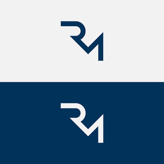 Letra inicial MR Diseño de logotipo Monograma Creativo Signo moderno Símbolo Icono Lujo y moda abstractos
