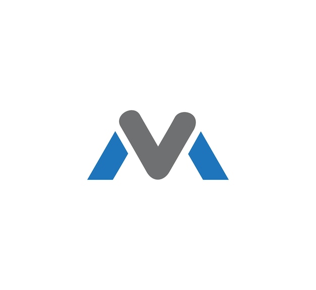 la letra inicial mv del logotipo la plantilla del vector del logotipo de la letra inicial vm del diseño del logotipo del vector del Logotipo vm