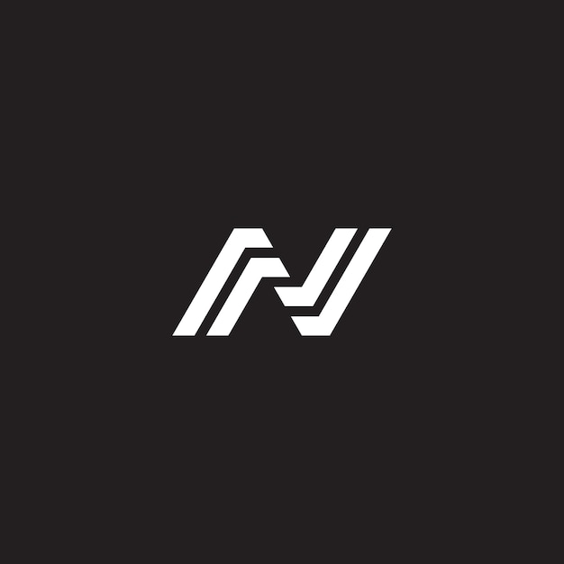 Letra inicial N NN monograma moderno y diseño de logotipo elegante logotipo premium sobre fondo de lujo