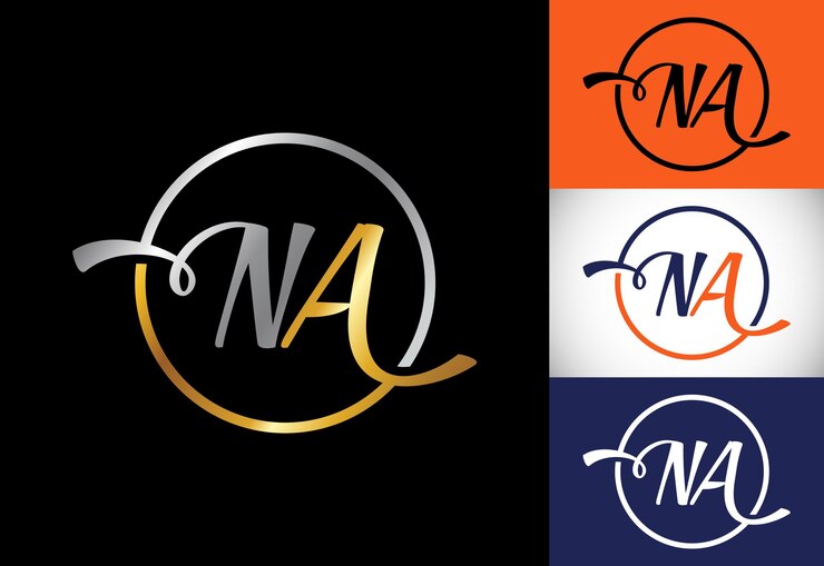 Vector letra inicial na diseño de logotipo símbolo de alfabeto gráfico vectorial para identidad empresarial corporativa
