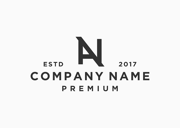 letra inicial na o una plantilla de ilustración vectorial de diseño de logotipo