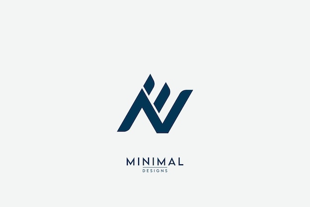 Letra inicial NE EN NE Elemento de plantilla vectorial de diseño de logotipo