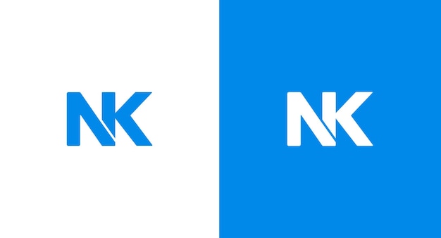 Letra inicial NK Diseño de logotipo plantilla vectorial alfabeto gráfico símbolo para el negocio corporativo Identi