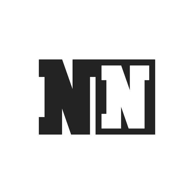 Letra inicial NN Diseño del logotipo plantilla NN Logotipo