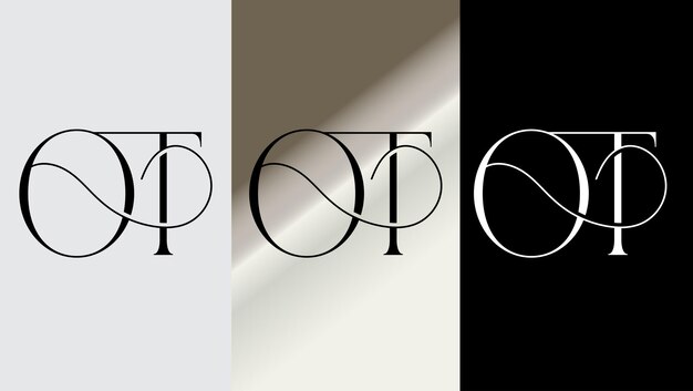 Letra inicial OT logo diseño creativo moderno símbolo icono monograma