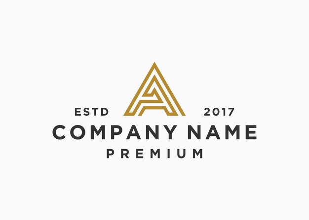 letra inicial una plantilla de ilustración vectorial de diseño de logotipo