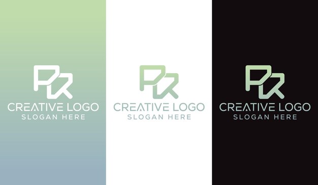 Letra inicial PR Logo Diseño Monograma Creativo Moderno Signo Símbolo Icono