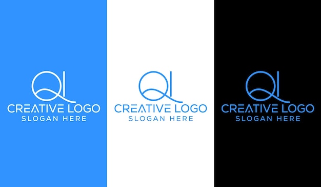 Vector letra inicial qi logo diseño monograma creativo moderno signo símbolo icono