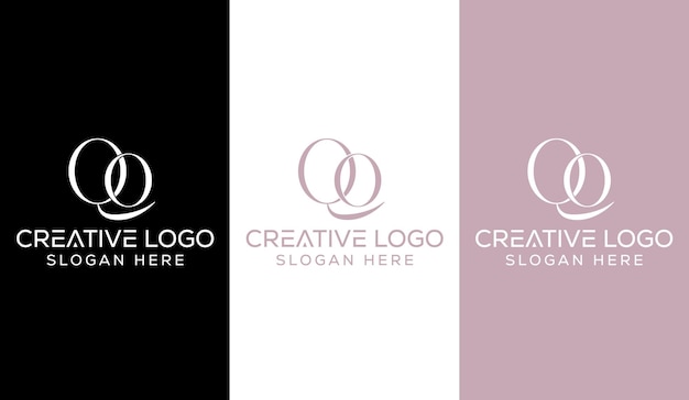 Vector letra inicial qo logo design monogram creative modern sign symbol icon