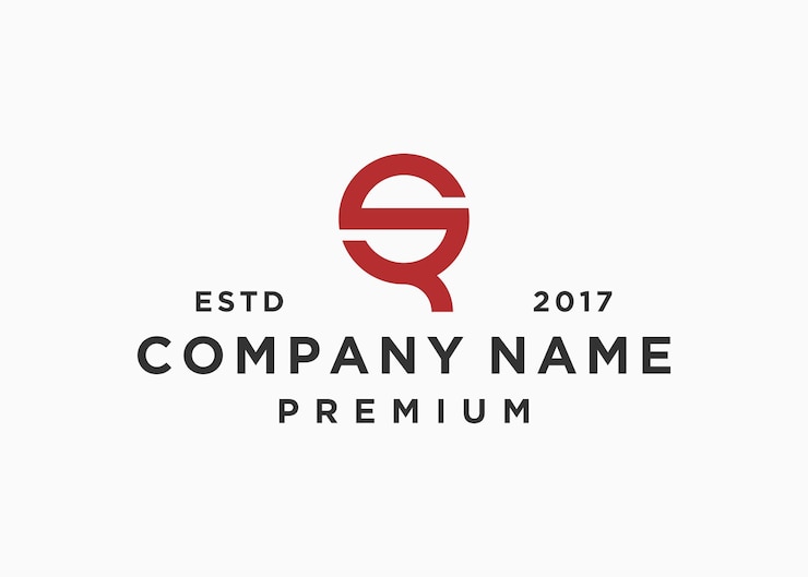 Vector letra inicial qs o plantilla de ilustración vectorial de diseño de logotipo sq