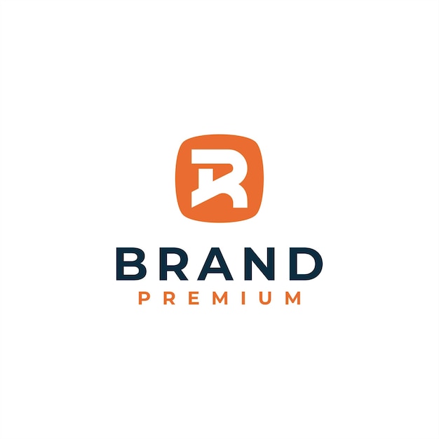 letra inicial r diseño de logotipo de lujo premium para indumentaria aplicación de lujo bienes raíces móviles