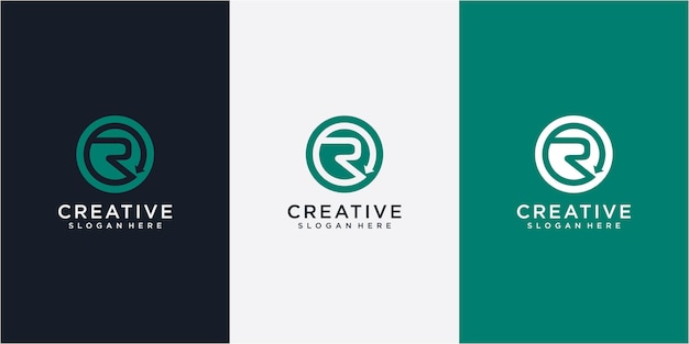 Letra inicial R con inspiración para el diseño del logo de flecha de reciclaje. Plantilla de vector de icono de logotipo de flecha de letra R