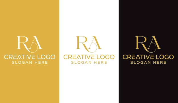 Letra inicial RA Logo Diseño Monograma Creativo Moderno Signo Símbolo Icono