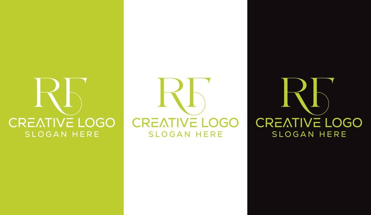 Vector letra inicial rf logo diseño monograma creativo moderno signo símbolo icono