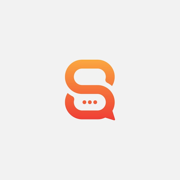 Letra inicial S Chat Logo Plantilla Vector Diseño.