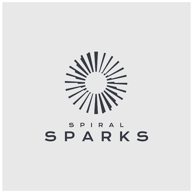 Letra inicial S con diseño de logotipo Sparks Rotation Sparkle