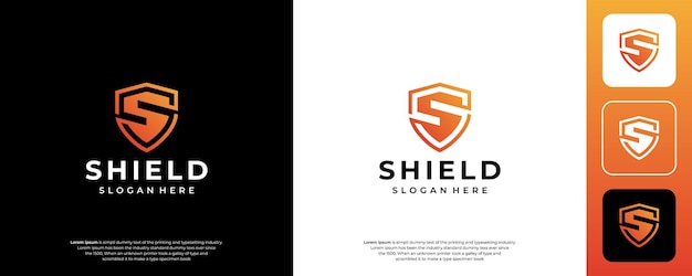 La letra inicial S Escudo Seguro Seguro Secreto Diseño de logotipo fuerte