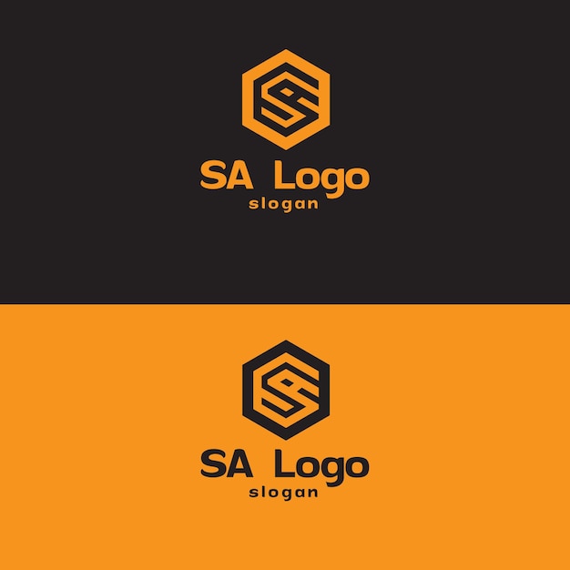 Vector letra inicial s y logotipo de la empresa a