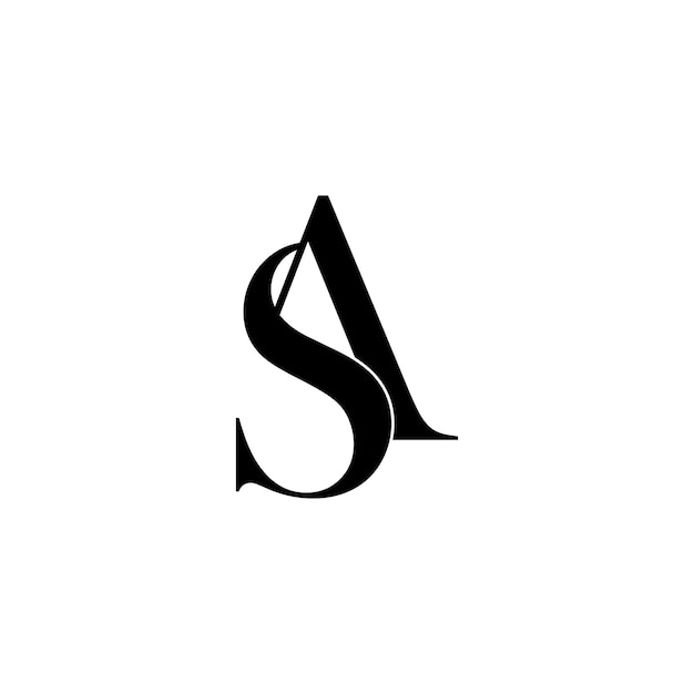 Letra inicial SA Diseño de logotipo Signo de símbolo moderno creativo excepcional