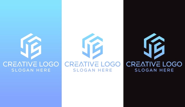Letra inicial SH Diseño de logotipo Monograma Signo moderno creativo Símbolo Icono