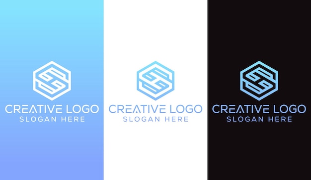 Letra inicial SH Diseño de logotipo Monograma Signo moderno creativo Símbolo Icono