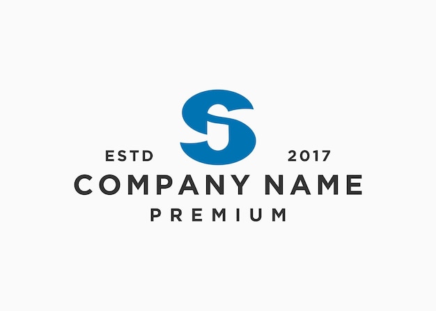 letra inicial si o es plantilla de ilustración vectorial de diseño de logotipo