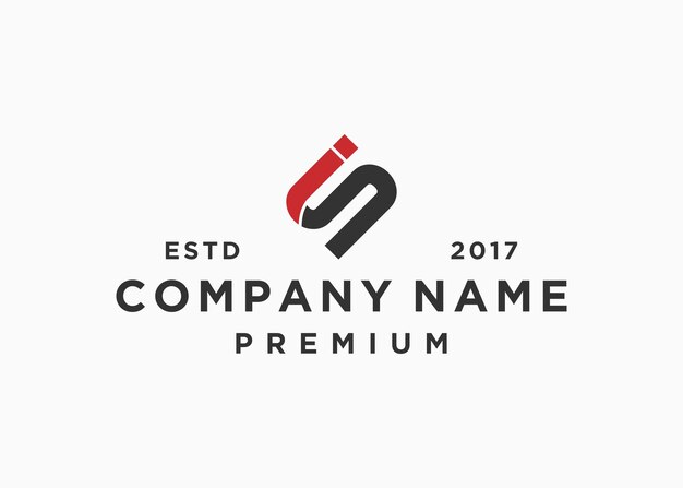 letra inicial si o es plantilla de ilustración vectorial de diseño de logotipo