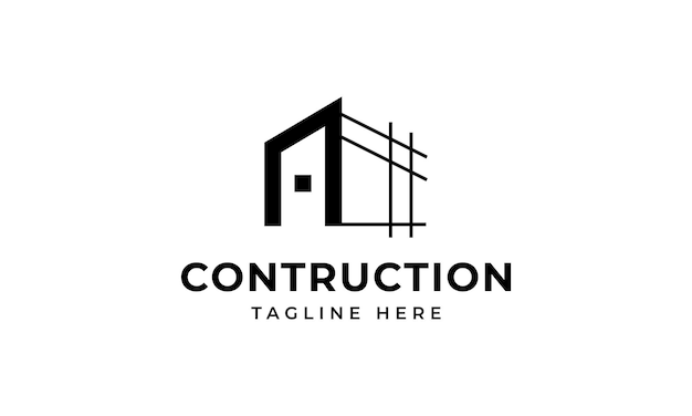 Letra inicial un símbolo de icono de logotipo de construcción de edificios