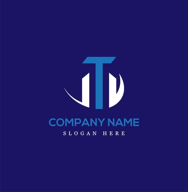 La letra inicial T del logotipo Diseño de plantilla vectorial