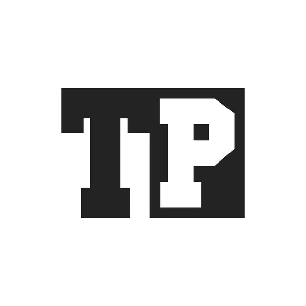 La letra inicial TP Diseño del logotipo Plantilla TP Logotipo